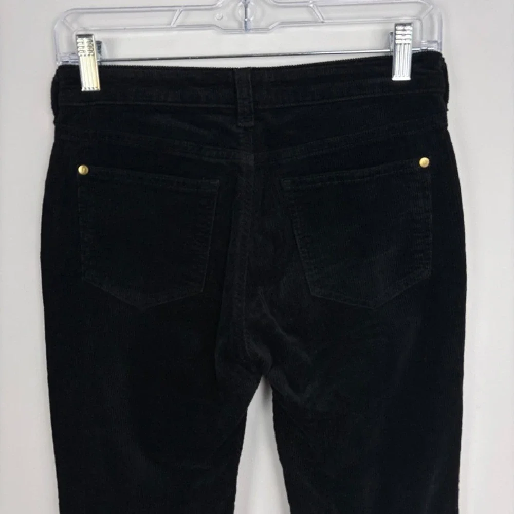 Pilcro Anthropologie Black Corduroy Bootcut Pants Retro 70s Subtle Flare Size 26